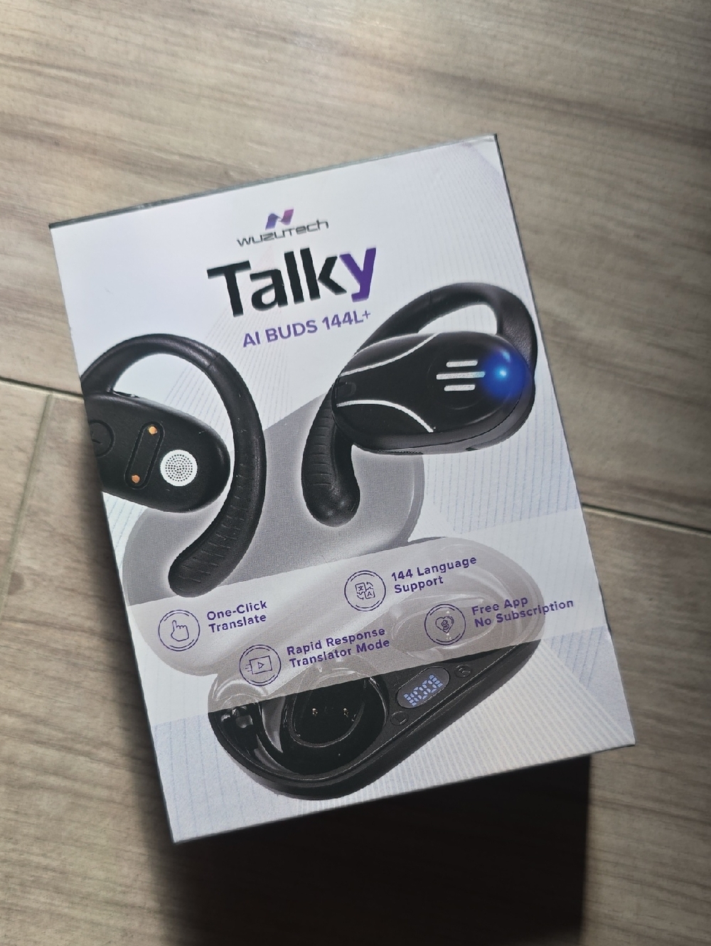 NEW In BOX Talky AI Buds 144L+ Wireless Translator Earbuds in Black